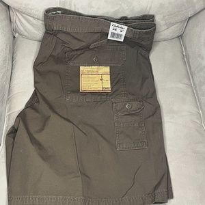 Cabela's Beige 7-Pocket Cotton Hiker Cargo Shorts NWT Size 48W 9IN